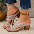 thumbnail image 2 of DAFEI Ladies' Open Toe Thick Heeled Sandals with A Fish Mouth Large Size Summer European and Heels with Water, 2 of 8