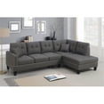 thumbnail image 2 of 2-PC Sectional Sofa with Modern Nailheads Design-Dark Coffee, 2 of 4
