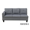 thumbnail image 4 of Hommoo Linen Living Room Furniture Sets, 4-Seat Couches and Sofa Set, L Shaped Couch Set Sectional Sofa Set for Home, Apartment, Dorm, Grey(No Ottoman), 4 of 7