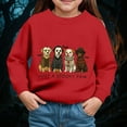 thumbnail image 2 of Ccpelsie Boys Pullover Sweatshirts Soft Long Sleeve Tops Kids Cotton Crewneck Sweatshirt(Red,4-5 Years), 2 of 4
