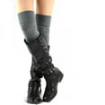 thumbnail image 4 of TeeHee Women's Fashion Over the Knee High Socks - 3 Pair Combo (Cable Cuff Dark Combo), 4 of 8