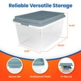 thumbnail image 3 of Hefty 72 Qt Hi-Rise Stackable Plastic Storage Bin w/Lid, 6 Pack, Smoke Blue, 3 of 12