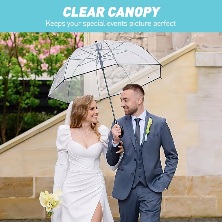 Best House Clear Bubble Dome Umbrella - Windproof Folding Transparent Rain Umbrella For Travel