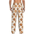 thumbnail image 3 of Uemuo Cute Squirrel Pattern Men's Wide Leg Palazzo Lounge Pants with Pockets Light Weight Loose Comfy Casual Pajama Pants-Small, 3 of 9