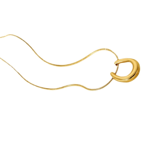 OFFIGAM U Shaped Necklace for Women, Stylish Pendant Jewelry, 1 Pack, Elegant Fashion Accessory