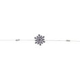 thumbnail image 5 of Northlight 5' x 2" Indigo Blue Snowflake Christmas Garland with Silver Beads Unlit, 5 of 5