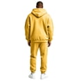 thumbnail image 4 of 2026 Men's Hoodie Sweatshirt Jogger Pants 2 Piece Set Winter Casual Fleece Hoodies and Sweatpants Outfits Jogging Suits Sets Yellow 2XL, 4 of 6