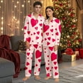 thumbnail image 2 of SJLDQY Valentines Women's Pajamas Set 2 Peice Pjs Set for Women Valentine's Day Love Heart Graphic Long Sleeve Pajama Tops Pants Soft Comfy Homewear Sleepwear Outfits, 2 of 6