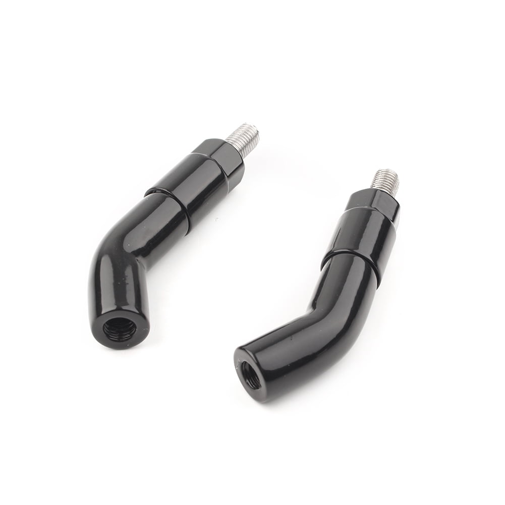 NS Black Motorcycle Bike Mirror Stem Extender Rearview Side Mirror
