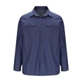 thumbnail image 3 of Men's Denim Shirts Casual Regular Fit Button Down Solid Color Tops Fashion Slim Fit Long Sleeve Jackets, 3 of 5