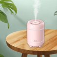 thumbnail image 3 of Mini humidificador portátil para coche, modo niebla, luz nocturna, ambientador, 300 ml, para escritorio Rosado, 3 of 9