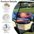 thumbnail image 6 of Uorisanigo Golf Cart Seat Covers Durable Sunset Palm Tree Beach Elastic Seat Cushion Golf Cart Accessories Universal Club Car and More 2-Seater Golfing Carts, 6 of 7