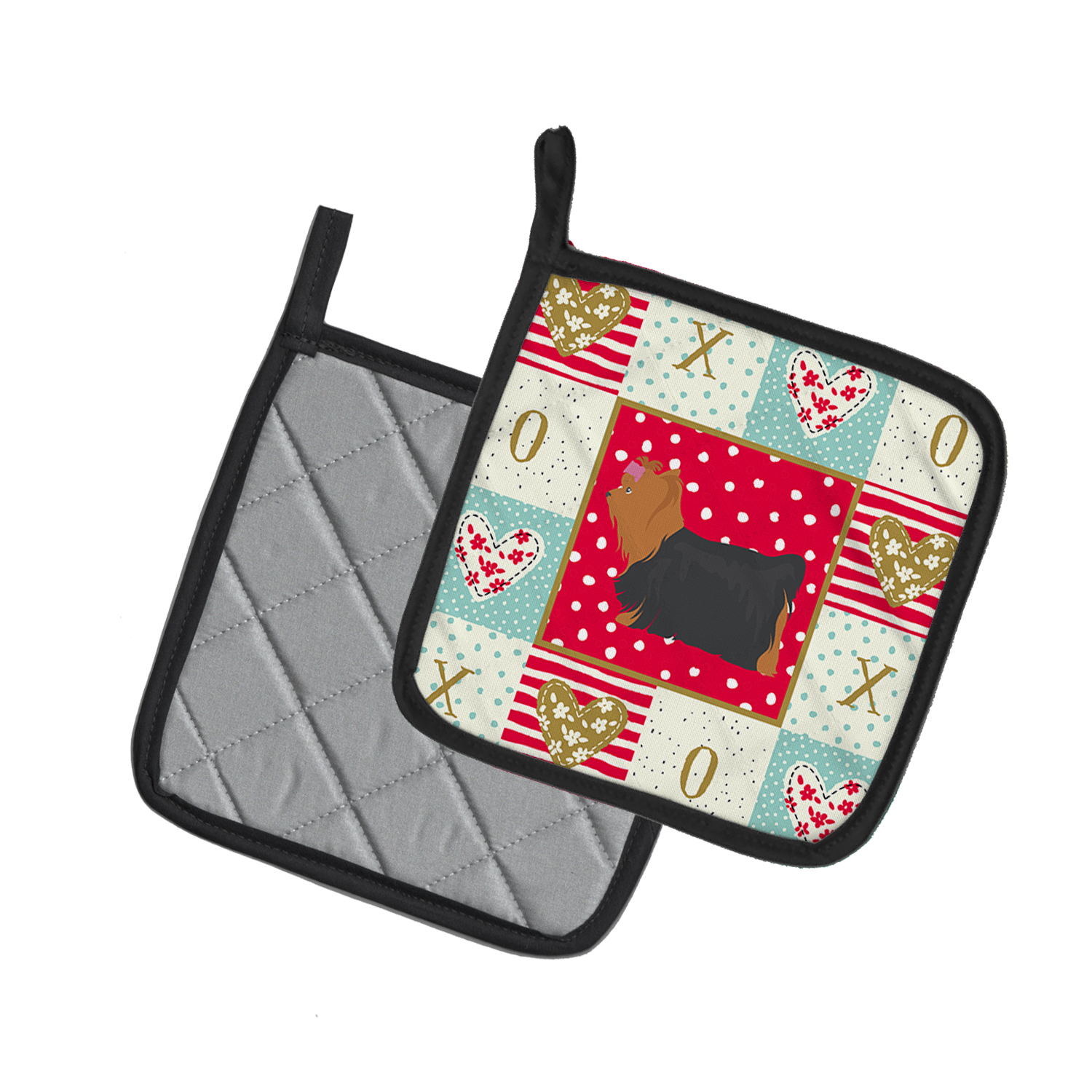 Yorkshire Terrier #1 Love Pair of Pot Holders