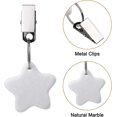 thumbnail image 3 of Tablecloth Weights Clips, 6 Pieces Tablecloth Weights Five Pointed Star Shape Stone Tablecloth Weights Metal Clip (white), 3 of 4