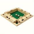 thumbnail image 1 of CHUANK [1pc Classic Strategy Dice Game] 1pc Wooden Shut the Box Dice Game - Standard Edition with Red Felt Board - Classic Strategy Math Board Game for Family & Adults - Educational Risk-, 1 of 5