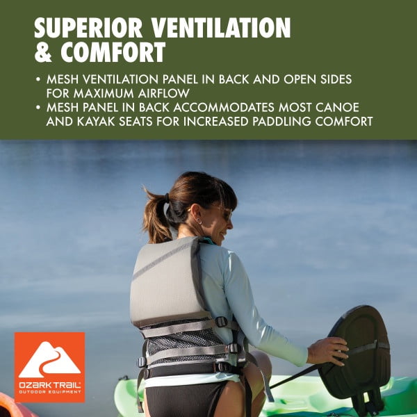 Ozark Trail Adult Unisex Paddle Vest with 1 Pocket, Oversized