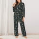 thumbnail image 2 of Fotbe Gold Snowflake Christmas Tree Conjunto de Pijama de Manga Larga para Mujer con Estampado, Ropa de Dormir de 2 Piezas, Conjunto de Casa Suave y Cómodo con Bolsillos-XX-Large, 2 of 7