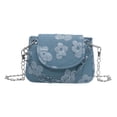 thumbnail image 3 of Bolso de hombro con solapa para Mujer Yinane bolso cruzado elegante floral Mini bolso con cadena estilo coreano, 3 of 8