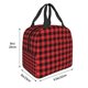 thumbnail image 3 of Disketp Buffalo Plaid Red Black Bolsa Térmica para Almuerzo para Hombre y Mujer, Ideal para Trabajo, Senderismo y Picnic, 3 of 8