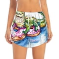 thumbnail image 2 of KLL Alligator Donut Pool Float Pattern Shorts Women,Athletic Shorts High Waisted Running Shorts Pocket Sporty Short Gym Elastic Workout Shorts-Small, 2 of 7