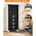 thumbnail image 3 of 72" H Metal Storage Cabinet with Wheels, Garage Storage Cabinet with Adjustable Shelves and 2 Doors for Garage Home Office Utility Room, 3 of 7