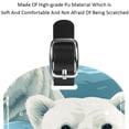 thumbnail image 4 of Square 2Pack PU Leather Polar Bear Cruise Luggage Tag with Privacy Cover and Name ID Tag for Travel Handbags Backpacks Luggage Tags, 4 of 6