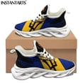 thumbnail image 1 of Zapatillas deportivas para mujer, zapatos planos con plataforma ligera para exteriores, estampado 3D de la bandera de la República de Barbados, calzado informal de malla para mujer, 1 of 6