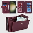 thumbnail image 2 of for Samsung Galaxy S23 Ultra 5G Wallet Case with Crossbody Lanyard Strap,Galaxy S23 Ultra 5G Flip PU Leather Phone Case Purse Cover for Women Men with 9 Card Slots,Coin Pocket 6.8",Burgundy, 2 of 14