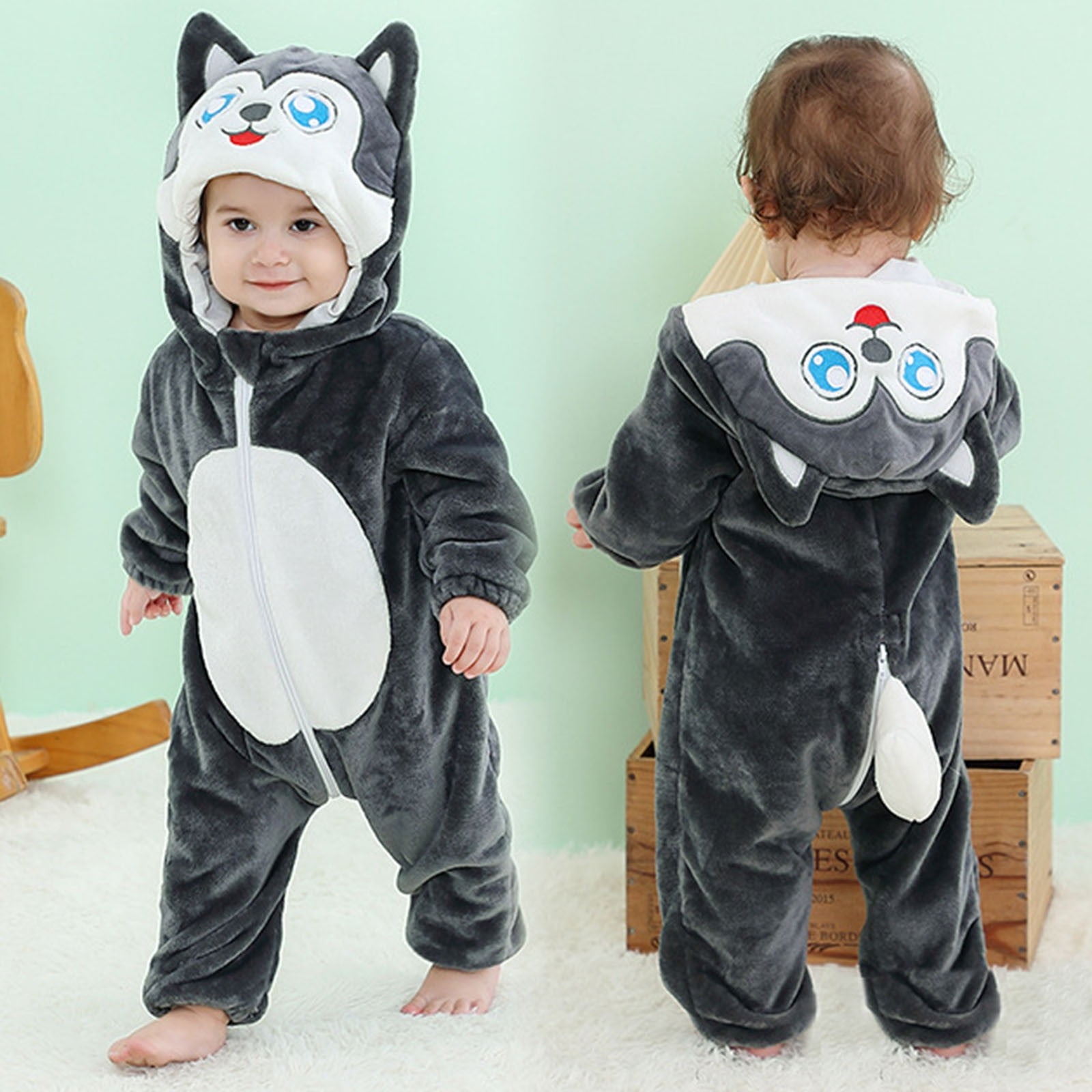 Toddler Baby Bod 2t Girl Clothes Baby Girl Summer Shirts Outfits 18-24 Months Creme Leotard Toddler Boys Girls COS Custume Long Sleeve Cartoon Jumpsuit Children‘ s Clothing Black 1-2 Years