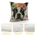 thumbnail image 4 of Ollo0ord  Easter Pillow Covers Boston Terrier Throw Pillowcase Easter Eggs Home Sofa Bedroom Cushion Case Seasonal Dog Farmhouse Decorations White, 4 of 5