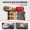 thumbnail image 3 of VEVOR Pressure Washer Pump 3/4" Shaft Horizontal Triplex Plunger 3300 PSI 2.5GPM, 3 of 9