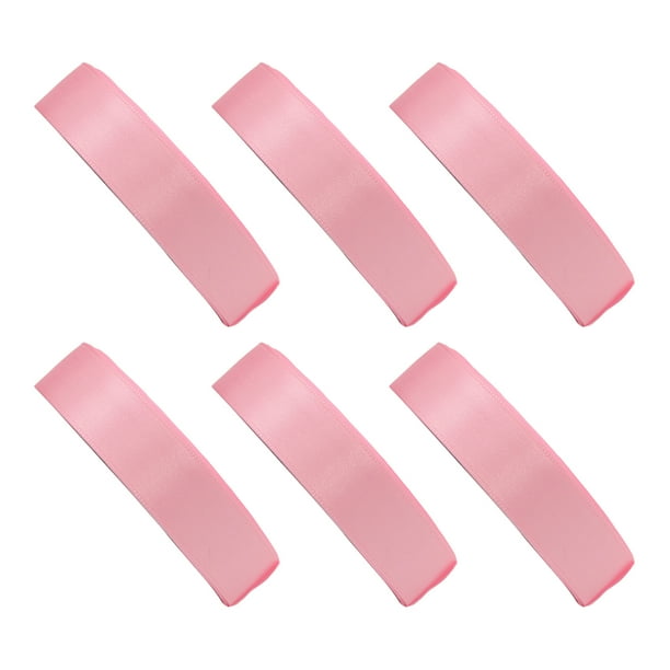 Wosthever 6 piezas de envoltura 6x cinta con cintas de raso en colores elegantes envoltura de poliéster conjunto de satén rosa adición de Kits de decoración para fiestas Rosa
