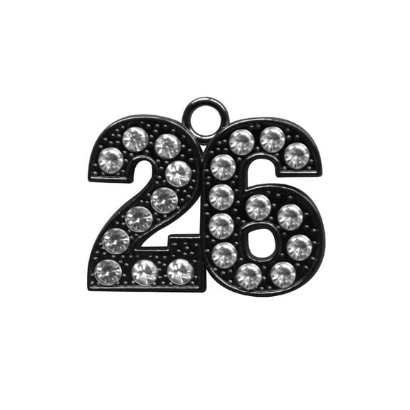 Endea Graduation Black Tassel Date Bling Charm Year 2026