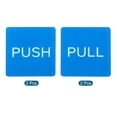 thumbnail image 3 of Uxcell Push Pull Door Sign Acrylic Self Adhesive Square Sticker Blue 4 Pack, 3 of 6