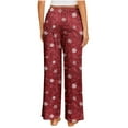 thumbnail image 4 of SOOMLON Womens Pajama Pants Cozy Funny Graphic Pajama Bottoms Adult Loose Warm Winter Lounge Sleepwear Pjs Pants Elastic Waist Cozy Wide Leg Pants Nightwear Colorful XL, 4 of 7