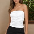 thumbnail image 2 of Landzoo One Women's Spring Sleeveless Solid Crop Top – Slim Fit Midriff Cozy Stylish Basic Tube Tops, 2 of 8