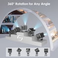 thumbnail image 3 of Salange Split Screen Projector 1080p 4K Support, Screen Mirroring for iPhone/Android with WiFi Bluetooth, Electrinical Focus 360° Stand for Home Theater,Black, 3 of 7