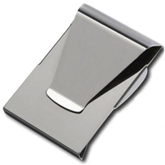 Slim Clip - Double Sided Money Clip Slim Light Keychain Unisex Stainless Steel Chrome Finish- 2 Pack