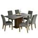 thumbnail image 1 of Juego de Comedor Mesa de Tablero de Madera 6 Sillas Marrón/Gris/Plata Hanna Madesa, 1 of 7