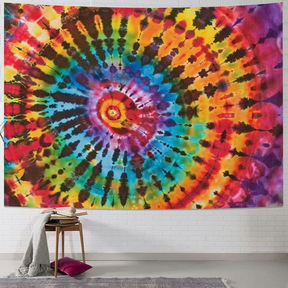 Orinice Spiral Design Vibrant Colors Tie-Dyed Tapestry Wall Hanging Unique Style Graphic Tapestries Home Wall Decor Art for Living Room Bedroom Apartment Farmhouse Dorm 40x30inch