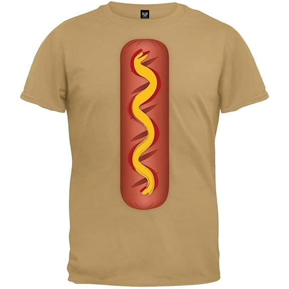 Old Glory Mens Halloween Hot Dog Costume Short Sleeve Graphic T Shirt