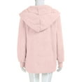 thumbnail image 5 of FRSASU Women's Zip up Hoodies Oversized Fleece Long Tunic Sweatshirts Solid Casual Long Sleeve Fall Winter Hoodie Jacket Coat Pink, 5 of 5