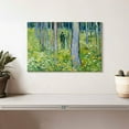 thumbnail image 2 of Elephant Stock Undergrowth With Two Figures Wall Art - Horizontal Canvas Wall Art - Living Room Wall Decor - Nature Canvas - Green And Blue Decor By Vincent Van Gogh - 12" x 8", 2 of 8