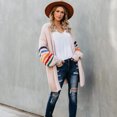 thumbnail image 2 of Automne Hiver Cardigan Ample à Rayures pour Femmes Grande Taille, 2 of 9