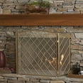 thumbnail image 2 of Angella 3 Panelled Iron Fireplace Screen, Gold, 2 of 5