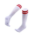thumbnail image 1 of Baohd Chaussettes de Sport Respirantes pour les Femmes et les Hommes pour le Football Chaussettes de Football à Tube Long Éviter les Blessures Directes Chaussettes de Sport pour Hommes Bandes Rouges, 1 of 6