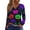 Dark Purple-A-30709aa, variant on Halloween Long Sleeve Blouses for Women Funny Pumpkin Ghost Fall Henley Shirts for Women Spooky Season Tunic Tops for Women