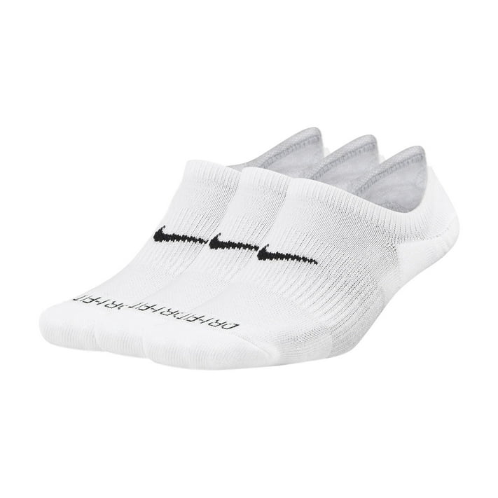 Nike Dri-Fit Everyday Plus Cushioned No Show 'FOOTIE' Socks - White - 3 ...