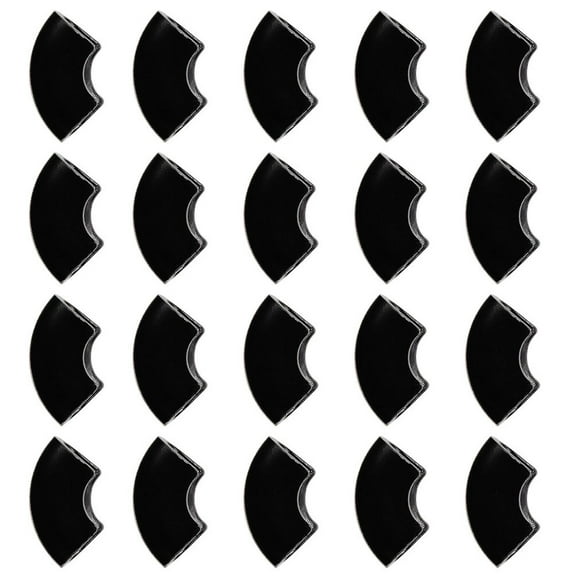 20Pcs Furniture Feet Rubber U Shaped Non- Chair Legs Tips Caps Pads Covers Black