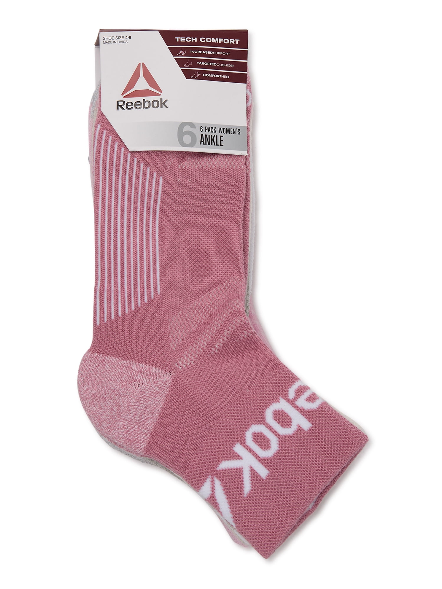 Reebok Women's Target Cushion Ankle Socks, 6-Pack